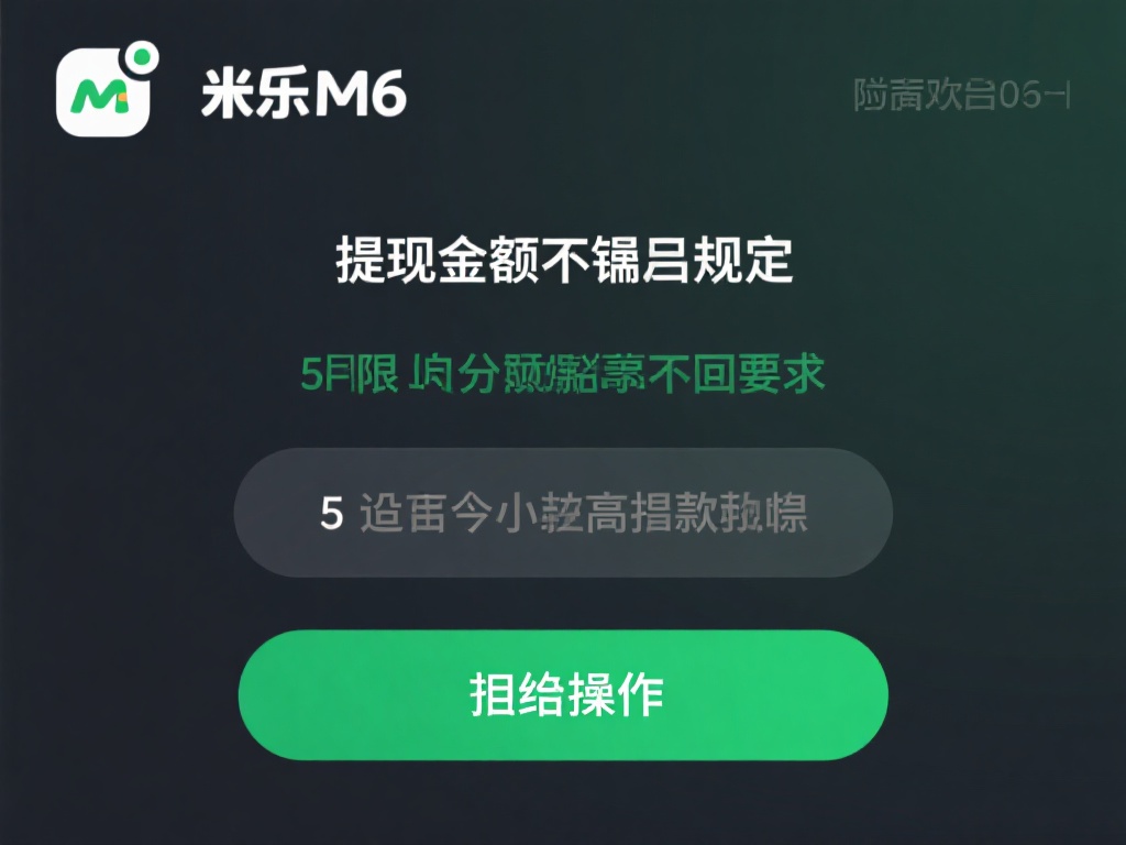 米乐m6不能提现问题详解与解决方法揭秘 提现金额不符规定
米乐m6平台通常对单次提现金额